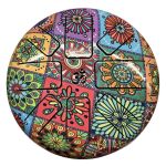 Happy Drum - Bohemian Mandala Art  9"